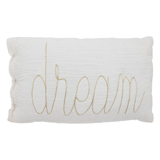 Cojín infantil rectangular blanco - PETITDECO