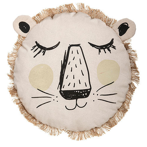 Cojín infantil con flecos león - PETITDECO