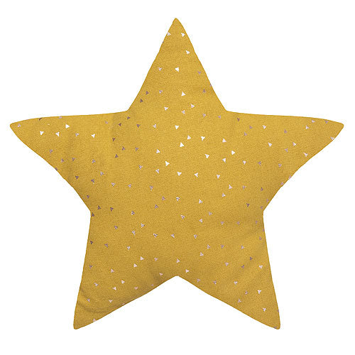 Cojín infantil estrella mostaza - PETITDECO