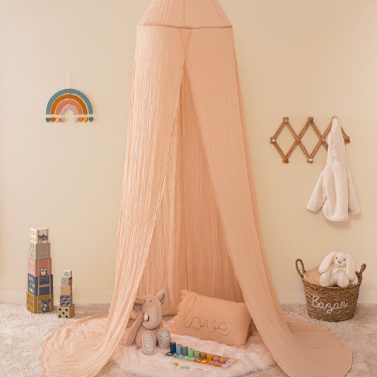 Dosel para cama infantil rosa - PETITDECO