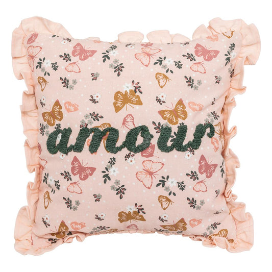 Cojín infantil cuadrado bordado Alyna - PETITDECO