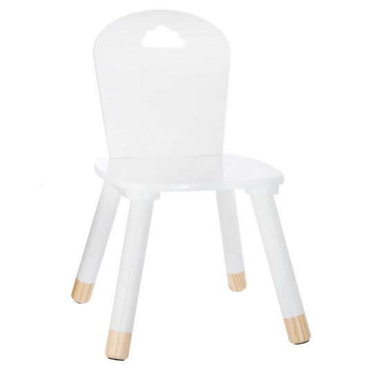 Silla de madera infantil blanco - PETITDECO