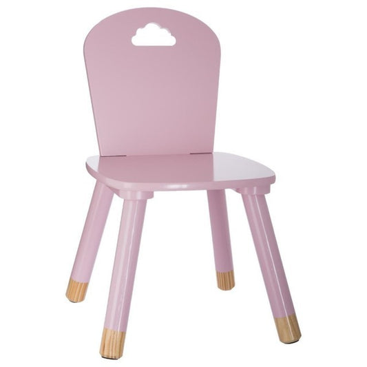 Silla de madera infantil rosa - PETITDECO